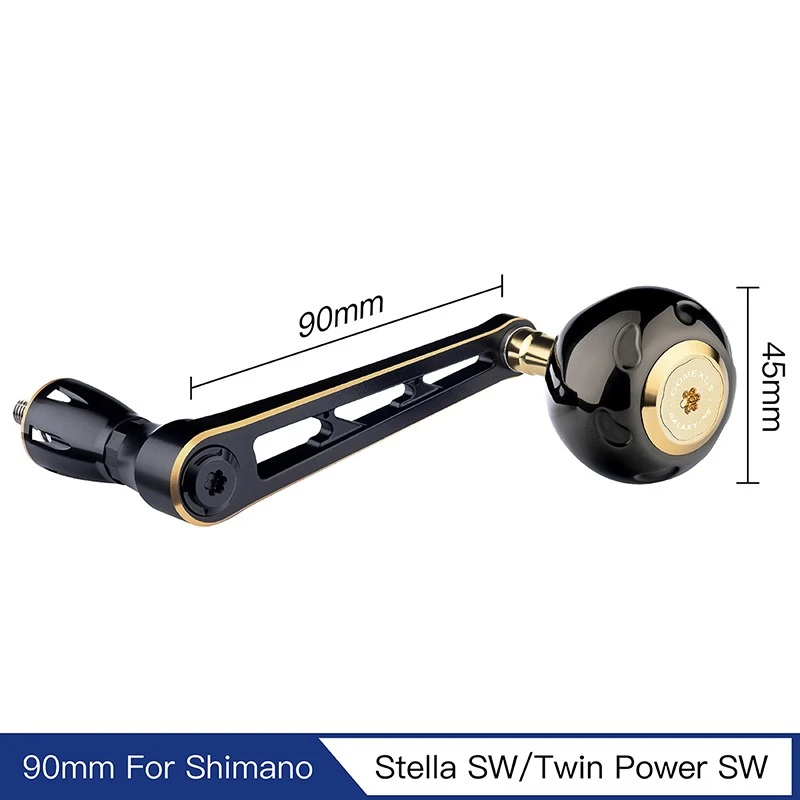 Gomexus 90mm Aluminium Power Handle With 45mm Titanium Knob - Black & Gold 4 Gomexus 90mm Aluminium Power Handle With 45mm Titanium Knob - Black & Gold – Bild 2